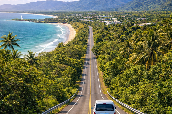 View of Coral Sea from the road